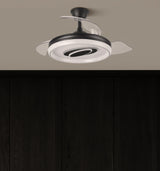 Ventilador de techo retráctil Fabrilamp Maracana LED negro 3 palas motor DC 3000-6500K Ø107cm 57W — vista 5