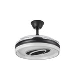 Ventilador de techo retráctil Fabrilamp Maracana LED negro 3 palas motor DC 3000-6500K Ø107cm 57W — vista 4