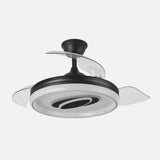 Ventilador de techo retráctil Fabrilamp Maracana LED negro 3 palas motor DC 3000-6500K Ø107cm 57W — vista 2