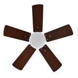 Ventilador de techo Fabrilamp Marta LED cuero cerezo nogal 5 palas motor DC 3000-6000K Ø76cm 36W — vista 4