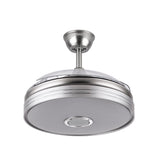 Ventilador de techo retráctil Fabrilamp Matanuska LED níquel 3 palas motor DC 3000-6000K Ø108cm 72W — vista 3