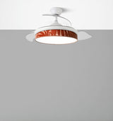 Ventilador de techo retráctil Fabrilamp Moda LED blanco caldera 3 palas motor DC 3000-6000K Ø108cm — vista 4
