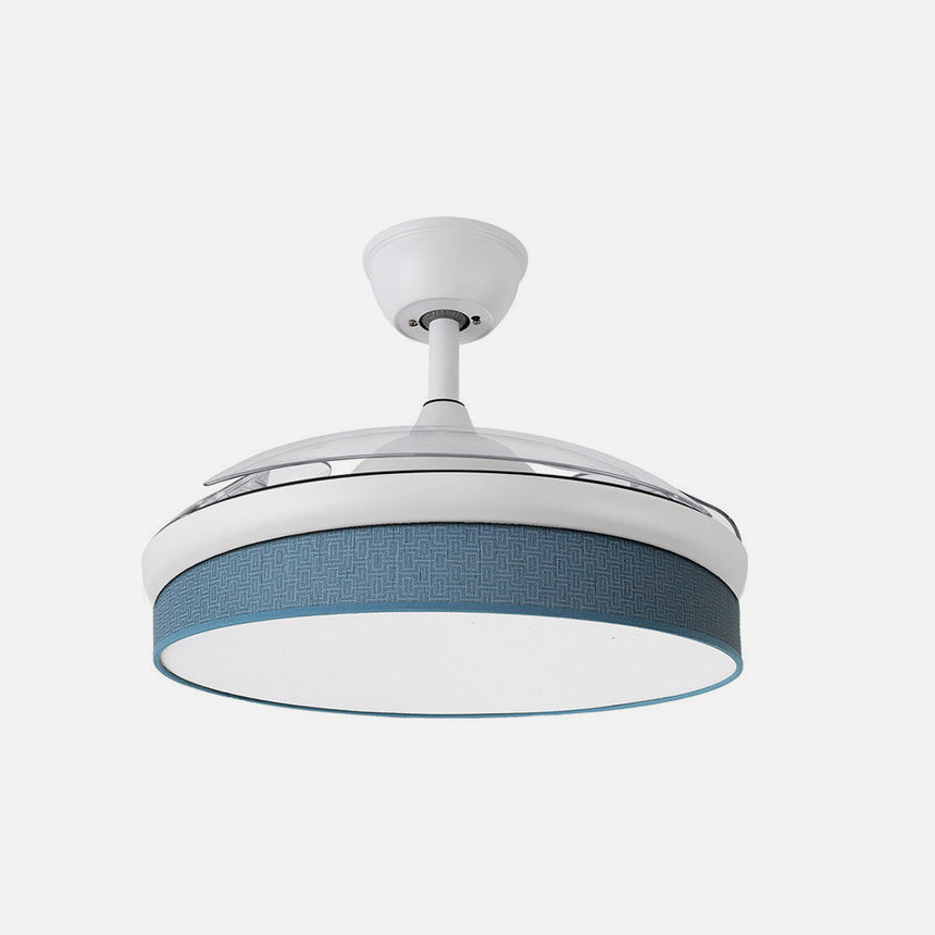 Ventilador de techo retráctil Fabrilamp Moda LED blanco azul 3 palas motor DC 3000-6000K Ø91cm 72W — vista 2