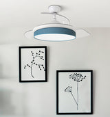 Ventilador de techo retráctil Fabrilamp Moda LED blanco azul 3 palas motor DC 3000-6000K Ø91cm 72W — vista 4