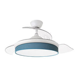 Ventilador de techo retráctil Fabrilamp Moda LED blanco azul 3 palas motor DC 3000-6000K Ø91cm 72W — vista 3