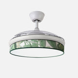 Ventilador de techo retráctil Fabrilamp Moda LED blanco verde 3 palas motor DC 3000-6000K Ø108cm 72W — vista 2