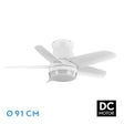 Ventilador de techo Fabrilamp Neutron LED blanco 5 palas motor DC 3000-6000K Ø91cm 24W — vista 1