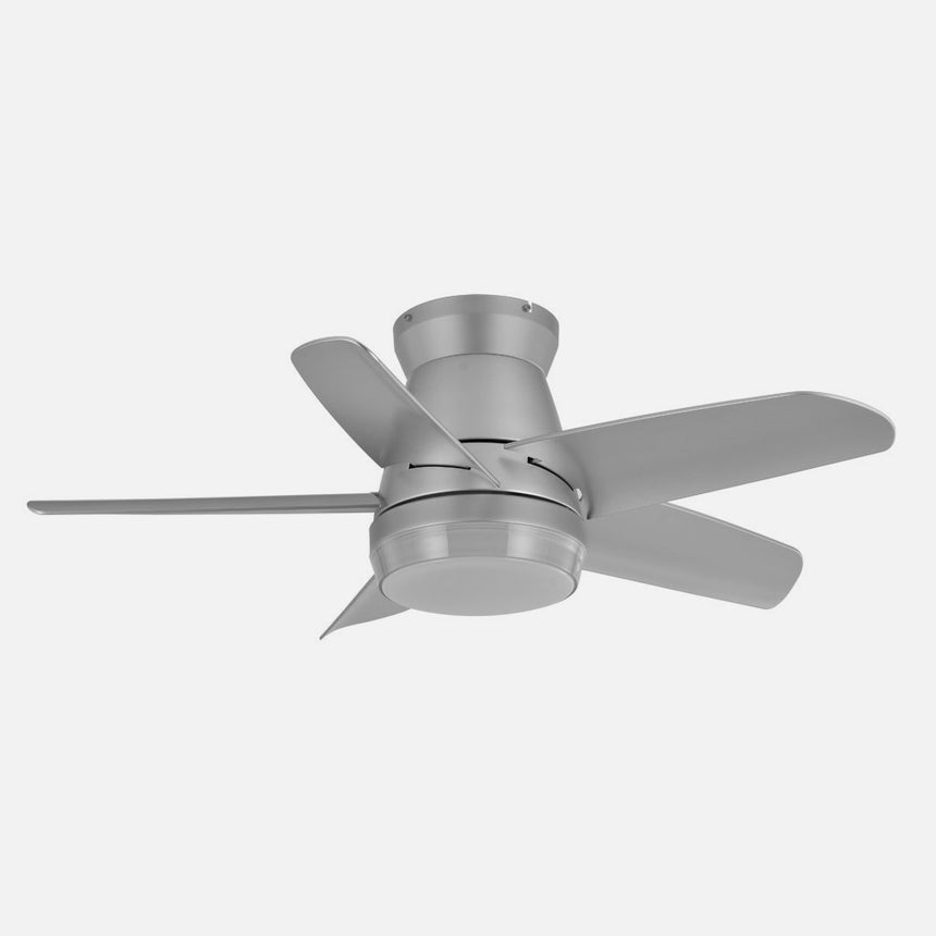 Ventilador de techo Fabrilamp Neutron LED plata 5 palas motor DC 3000-6000K Ø91cm 24W — vista 2