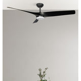 Ventilador de techo Fabrilamp Niger LED negro 3 palas motor DC Ø132cm 22W 211591309