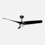 Ventilador de techo Fabrilamp Niger LED negro 3 palas motor DC 3000-6000K Ø132cm 22W — vista 2