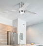 Ventilador de techo Fabrilamp Teo LED níquel blanco 3 palas motor DC 3000-6000K Ø139cm 24W — vista 1