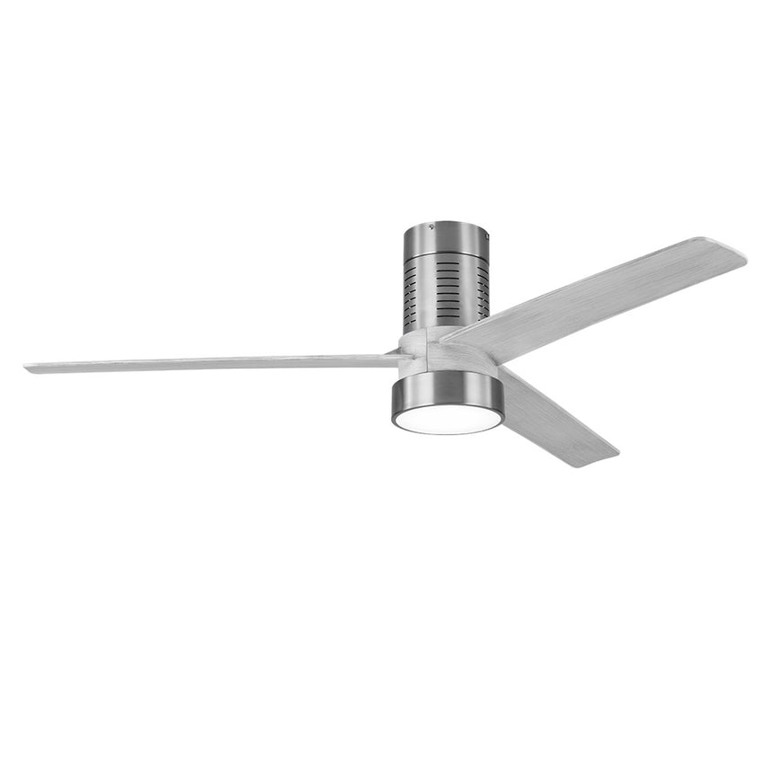 Ventilador de techo Fabrilamp Teo LED níquel gris 3 palas motor DC 3000-6000K Ø139cm 24W — vista 3