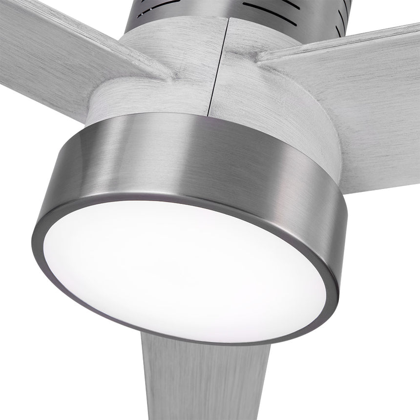 Ventilador de techo Fabrilamp Teo LED níquel gris 3 palas motor DC 3000-6000K Ø139cm 24W — vista 5