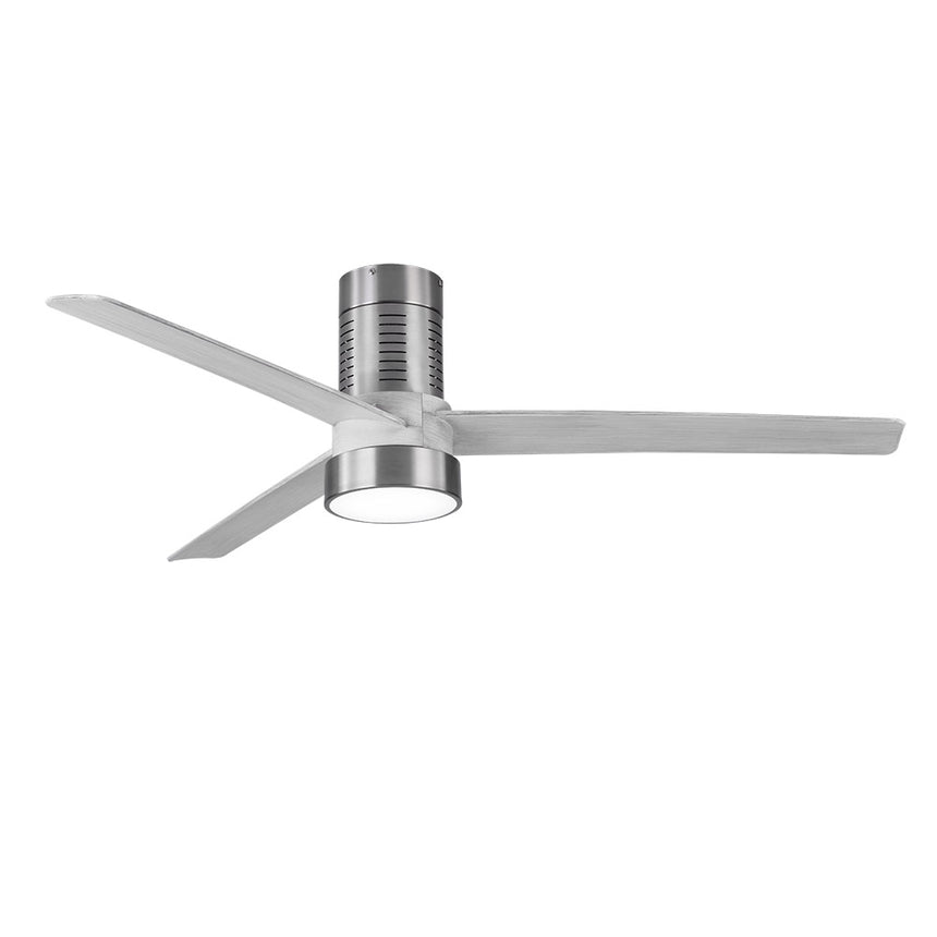 Ventilador de techo Fabrilamp Teo LED níquel gris 3 palas motor DC 3000-6000K Ø139cm 24W — vista 6