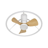 Ventilador de techo Fabrilamp Oporto LED blanco haya 3 palas motor DC 3000-6000K Ø66cm 46W — vista 3
