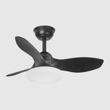 Ventilador de techo Fabrilamp Paramo LED negro 3 palas motor DC 3000-6000K Ø82cm 36W — vista 2
