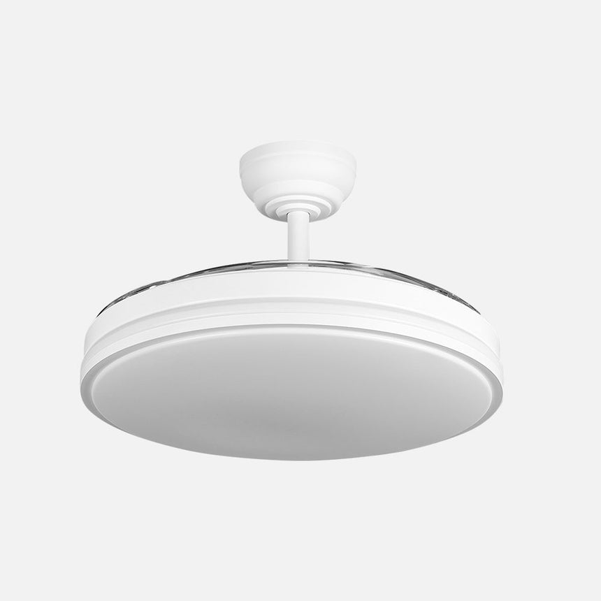 Ventilador de techo retráctil Fabrilamp Parlatore LED blanco 3 palas motor DC 3000-6500K Ø107cm 60W — vista 3