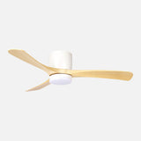 Ventilador de techo Fabrilamp Paterna LED blanco haya 3 palas motor DC Ø117cm 18W 261991368