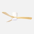 Ventilador de techo Fabrilamp Paterna LED blanco haya 3 palas motor DC 3000-6500K Ø117cm 18W — vista 1