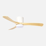 Ventilador de techo Fabrilamp Paterna LED blanco haya 3 palas motor DC 3000-6500K Ø117cm 18W — vista 1