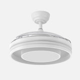 Ventilador de techo retráctil Fabrilamp Pitufo LED blanco 3 palas motor DC 3000-6500K Ø107cm 57W — vista 2