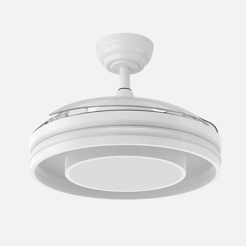 Ventilador de techo retráctil Fabrilamp Pitufo LED blanco 3 palas motor DC 3000-6500K Ø107cm 57W — vista 2