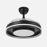 Ventilador de techo retráctil Fabrilamp Pitufo LED negro 3 palas motor DC 3000-6500K Ø107cm 57W — vista 2