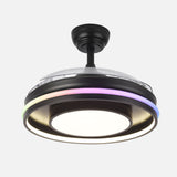 Ventilador de techo retráctil Fabrilamp Pitufo LED negro 3 palas motor DC 3000-6500K Ø107cm 57W — vista 4