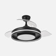 Ventilador de techo retráctil Fabrilamp Pitufo LED negro 3 palas motor DC 3000-6500K Ø107cm 57W — vista 1