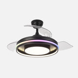 Ventilador de techo retráctil Fabrilamp Pitufo LED negro 3 palas motor DC 3000-6500K Ø107cm 57W — vista 3
