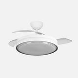Ventilador de techo retráctil Fabrilamp Siux LED blanco 3 palas motor DC Ø107cm 60W 258991301