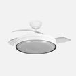 Ventilador de techo retráctil Fabrilamp Siux LED blanco 3 palas motor DC 3000-6500K Ø107cm 60W — vista 1