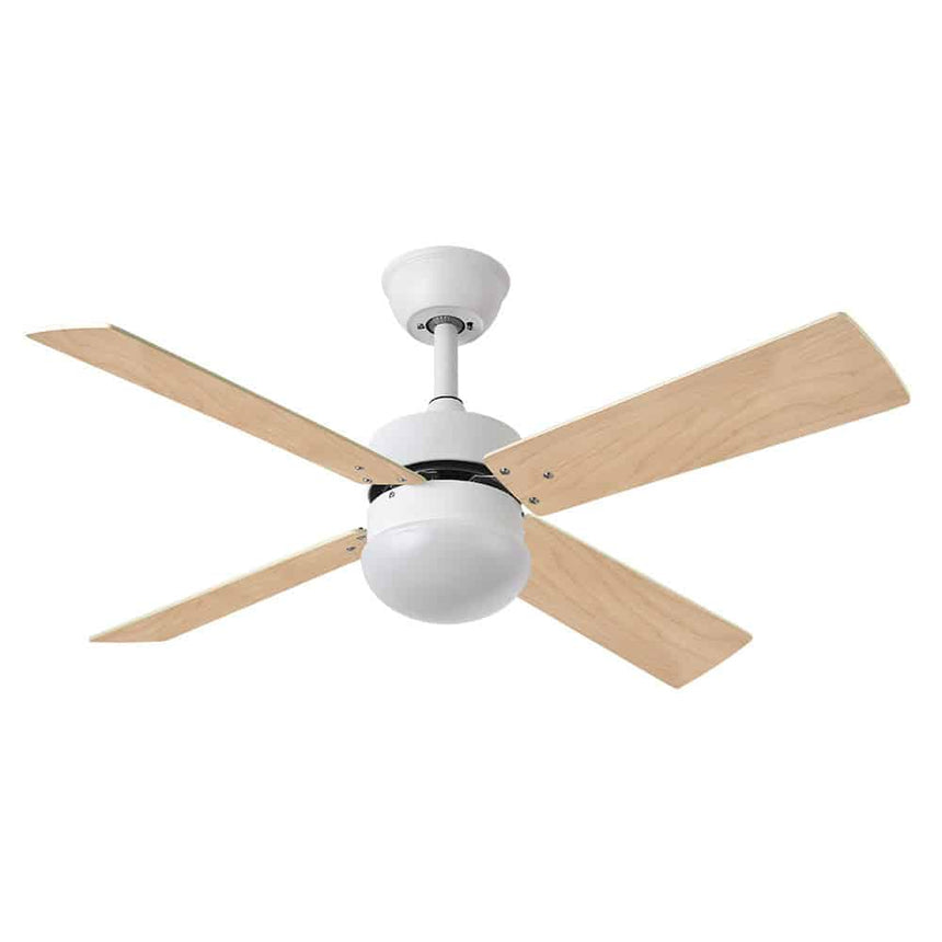 Fabrilamp Sofia Ventilador Dc 2xe27 Blanco 4 Aspas Rev.Blanca/haya 40x107d C/remoto Temporizador 175992401