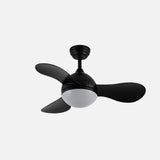 Ventilador de techo Fabrilamp Solido LED negro 3 palas motor DC 3000-6500K Ø91cm 24W — vista 2