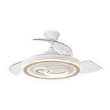 Ventilador de techo retráctil Fabrilamp Sultan LED blanco haya 3 palas motor DC 3000-6500K Ø107cm — vista 3