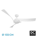 Ventilador de techo Fabrilamp Tarento LED blanco 3 palas motor DC 3000-6500K Ø132cm 24W — vista 1