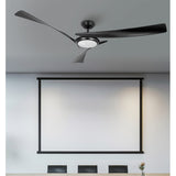 Ventilador de techo Fabrilamp Tarento LED negro 3 palas motor DC Ø132cm 24W 209691309