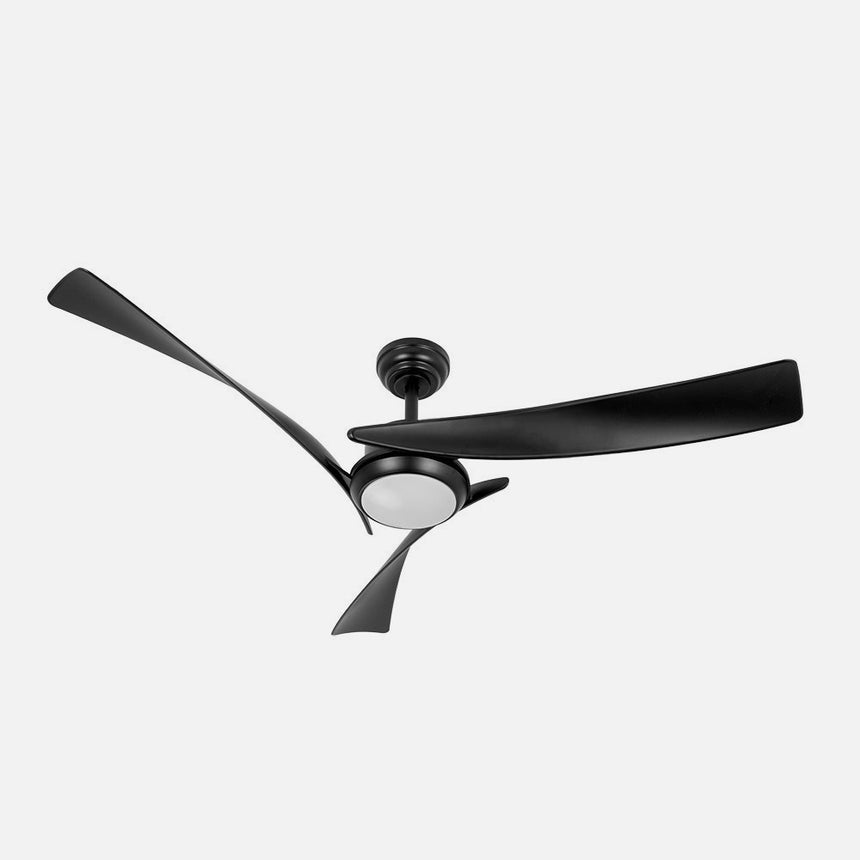 Ventilador de techo Fabrilamp Tarento LED negro 3 palas motor DC 3000-6500K Ø132cm 24W — vista 2