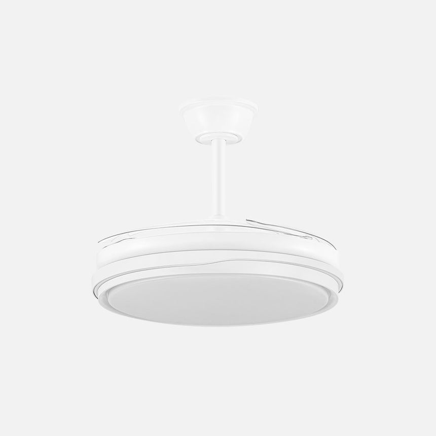 Ventilador de techo retráctil Fabrilamp Tempano LED blanco 4 palas motor DC 3000-6500K Ø106cm 59W — vista 2