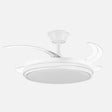 Ventilador de techo retráctil Fabrilamp Tempano LED blanco 4 palas motor DC 3000-6500K Ø106cm 59W — vista 1