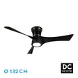 Ventilador de techo Fabrilamp Tianas LED negro 3 palas motor DC 3000-6000K Ø132cm 18W — vista 1