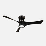 Ventilador de techo Fabrilamp Tianas LED negro 3 palas motor DC 3000-6000K Ø132cm 18W — vista 2