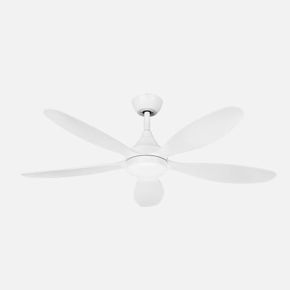 Ventilador de techo Fabrilamp Tobarra LED blanco 5 palas motor DC Ø132cm 18W 262391501