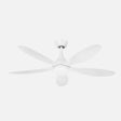 Ventilador de techo Fabrilamp Tobarra LED blanco 5 palas motor DC 3000-6500K Ø132cm 18W — vista 1