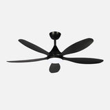 Ventilador de techo Fabrilamp Tobarra LED negro 5 palas motor DC Ø132cm 18W 262391509