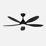 Ventilador de techo Fabrilamp Tobarra LED negro 5 palas motor DC 3000-6500K Ø132cm 18W — vista 1
