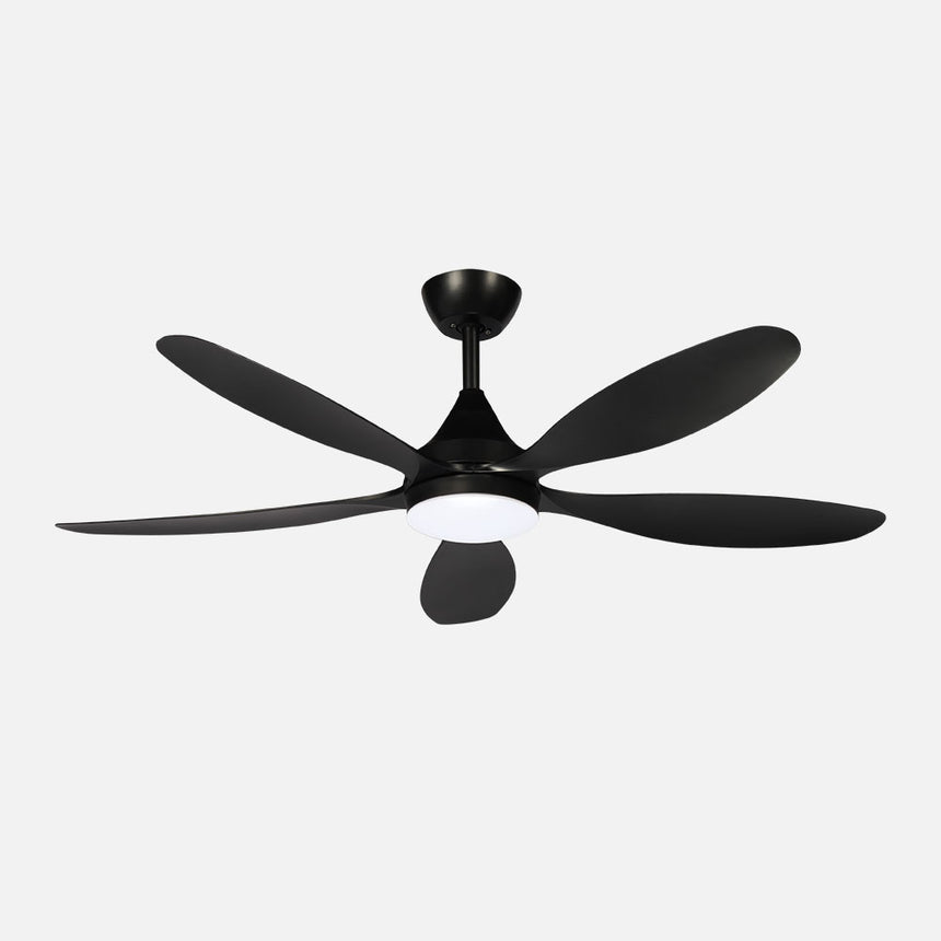 Ventilador de techo Fabrilamp Tobarra LED negro 5 palas motor DC 3000-6500K Ø132cm 18W — vista 1