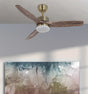 Ventilador de techo Fabrilamp Torino LED cuero roble 3 palas motor DC 3000-6500K Ø107cm 24W — vista 1