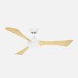 Ventilador de techo Fabrilamp Tormos LED blanco haya 3 palas motor DC 3000-6500K Ø132cm 18W — vista 1