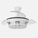 Ventilador de techo retráctil Fabrilamp Tornado LED blanco 3 palas motor DC Ø91cm — vista 2
